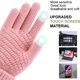 thumbnail image 3 of 2 uds multicolor con guantes de invierno para pantalla táctil guantes tejidos puño elástico guantes cálidos de invierno, 3 of 5