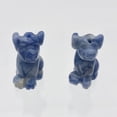 thumbnail image 6 of Faithful 2 Sodalite Hand Carved Dog Animal Beads | 20x12x10mm | Blue/Grey | 2 Beads, 6 of 10