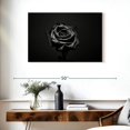 thumbnail image 3 of Elephant Stock Black Rose Wall Art - Horizontal Canvas Wall Art - Living Room Wall Decor - Floral And Botanical Canvas - Black And Gray Decor - 36" x 24", 3 of 8