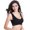 Black, variant on Comfortable Solid Color New Cross Side Buckle Without Rims Gathered Sports Underwear Sleep Bra