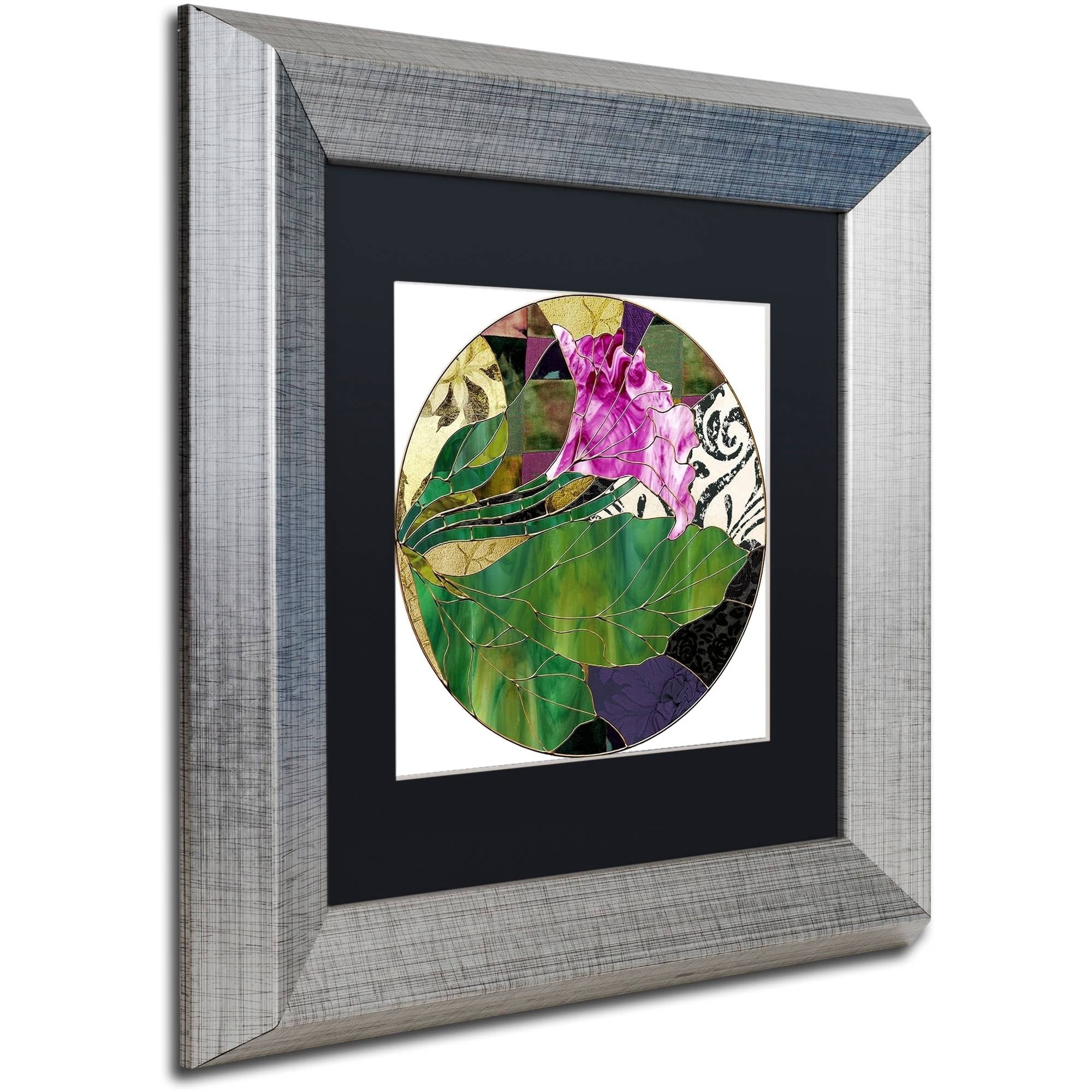 Trademark Fine Art "Glassberry I" Canvas Art by Color Bakery Black Matte, Silver Frame