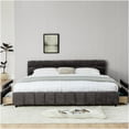thumbnail image 5 of King Size Upholstered Storage Bed Frame with Headboard and Drawers, Modern Platform Bed with Ample Storage Space, 5 of 10