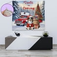 thumbnail image 4 of Santa is Coming Miniature American Shepherd Merry Christmas Xmas Noel Truck Tree Tapestry MAS Dog Lover Gifts Wall Hanging Backdrop Home Decor - 02023, 4 of 5