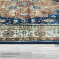 thumbnail image 4 of Washable Skid-Resistant Runner Rug Geometric Blue Multi 24" x 72", 4 of 9
