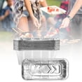 thumbnail image 2 of 20-Pack Rectangular Aluminum Foil Pans – Heavy-Duty Disposable Baking & Roasting Trays for BBQ, Catering, and Kitchen Storage, 2 of 8