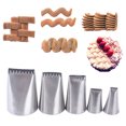 thumbnail image 3 of Miangastore 5pcs/Set Stainless Steel Woven Cream Nozzle Cake Decorating Tips Baking Tool for Fondant Cupcake Cookies, 3 of 8
