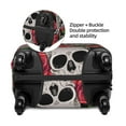 thumbnail image 4 of Haiem Skull and Roses Luggage Cover Printed Suitcase Covers for Luggage Elastic Washable Suitcase Protector Fits 18-32 Inch Luggage-Medium, 4 of 9