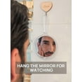 thumbnail image 3 of Dual-Sided Makeup Mirror with 1X/2X Magnification, Clear Handheld Mirror with Comfortable Handle, 3 of 3