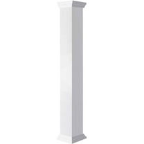 Ekena Millwork 12"W x 06'H Craftsman Classic Square Non-Tapered, Smooth Column, Crown Capital & Crown Base