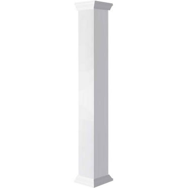 06"W x 05'H Craftsman Classic Square Non-Tapered, Smooth Column, Crown Capital & Crown Base
