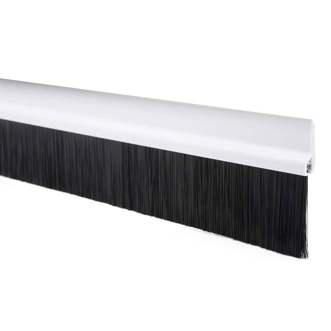 SelfAdhesive Door Bottom Sweep White w 1.6inch Black Brush 40inch x
