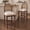 Walnut Brown-2, variant on MOONMISS 26" Rattan Bar Stools Set of 2, Farmhouse Chenille Upholstered Counter Height Stools with Cane Woven Back for Kitchen Island, Walnut Brown