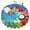 Colorful Rainbow Tie, variant on Rainbow Tie Dye Concentric Circles Round Tablecloth 60"x60",Wrinkle Wipeable Table Cloth for Kitchen Dining Room Picnic Patio Party