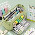 thumbnail image 2 of Large Capacity Pencil Case Bag With Zipper Closure Storage Handheld Simple Stationery Bag For Kids, 2 of 7