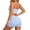 Light Blue, variant on Womens Seamless Two Piece Workout Sets Wicking Quick-Dry Gym Sets Tummy Control Biker Shorts for Athletic
