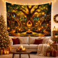 thumbnail image 3 of Ancient Tree Library With Glowing Hollow, Mystical Fantasy Style for Book Lovers, Literary Wall Decor, Housewarming Gift Tapestry Wall Hanging for Home Library and Living Room, 3 of 7