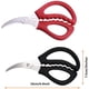 thumbnail image 2 of Paquete de 6 tijeras para mariscos, pescado, cangrejo, langosta, camarones, cangrejos, cangrejos, tijeras multifuncionales de acero inoxidable, tijeras para mariscos (negro, rojo), 2 of 7
