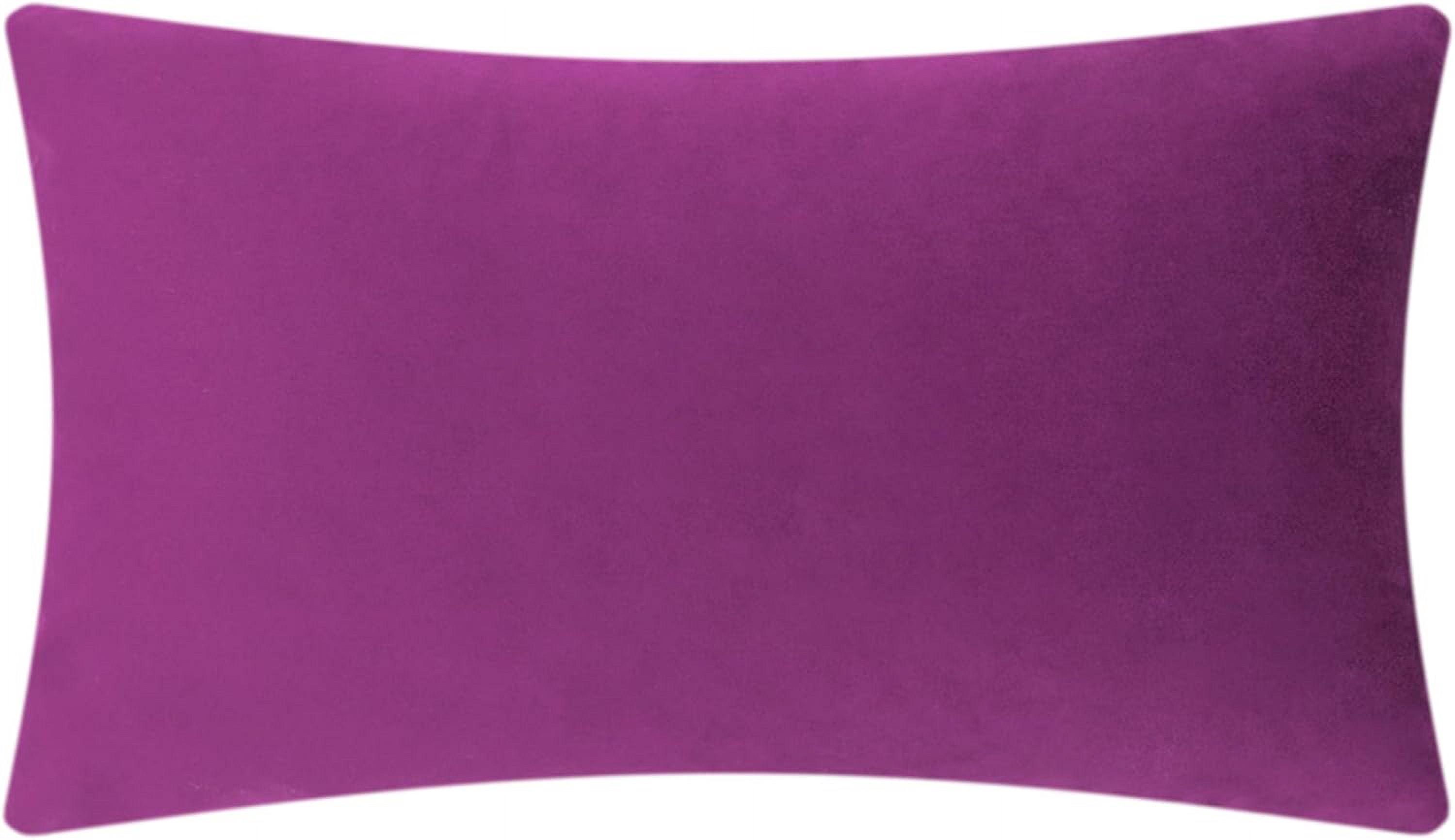 JWH  3D Velvet Rose Floral Design Throw Pillow Cases Handmade for Bed Sofa Chair Decoration 12x20inch Berry