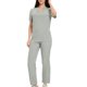 thumbnail image 5 of Ropa de Trabajo Mujeres Lavado de Bolsillo de Manga Corta Uniforme de Enfermera de Secado Elástico, 100% Poliéster Set Ligero, Lavado a Mano Casual, 5 of 6