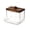 C, variant on Naittoop Dispenser For Cotton Ball Cotton Swab Cotton Round Pads Floss - 10OZ Clear Plastic Jar Set For Bathroom Canister Storage Organization