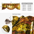 thumbnail image 6 of Orange Autumn Leaves Tie Up Valance Curtains for Windows, Kitchen Curtains Window Treatments, Fall Trees Forest Country Rustic Short Window Shades Valances for Bedroom Bathroom Cafe 54"x18", 6 of 8