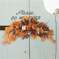 thumbnail image 4 of Cotton Decoration Artificial Fall Swag Wedding Arch Wall Garden For Home Front Door Maple Leaf And Pumpkins, 4 of 12