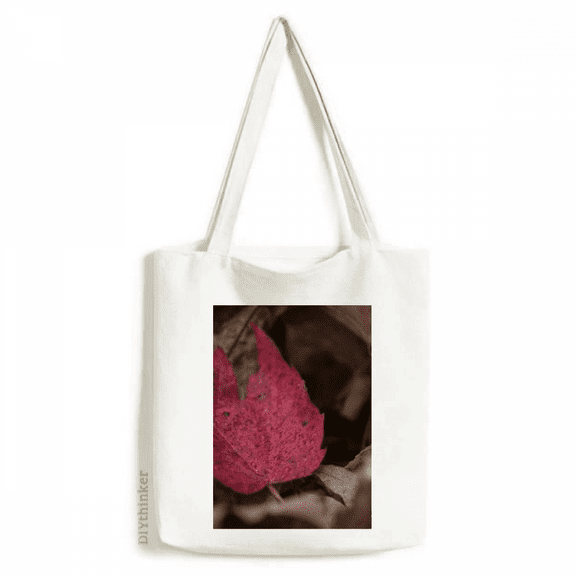 Simpol Red Maple Picture Tote Canvas Bag Shopping Satchel Casual Handbag