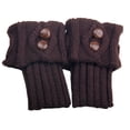 thumbnail image 2 of Women Winter Boot Cuffs Socks Cable Kintted Boot Cuffs Socks Short Knitted Leg Warmers Button Boot, 2 of 7