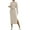 Oatmeal, variant on PRETTYGARDEN Turtle Neck Dresses for Women Fall Knit Outfits Slit Elastic Waist Long Sleeve Bodycon Midi Sweater Dress