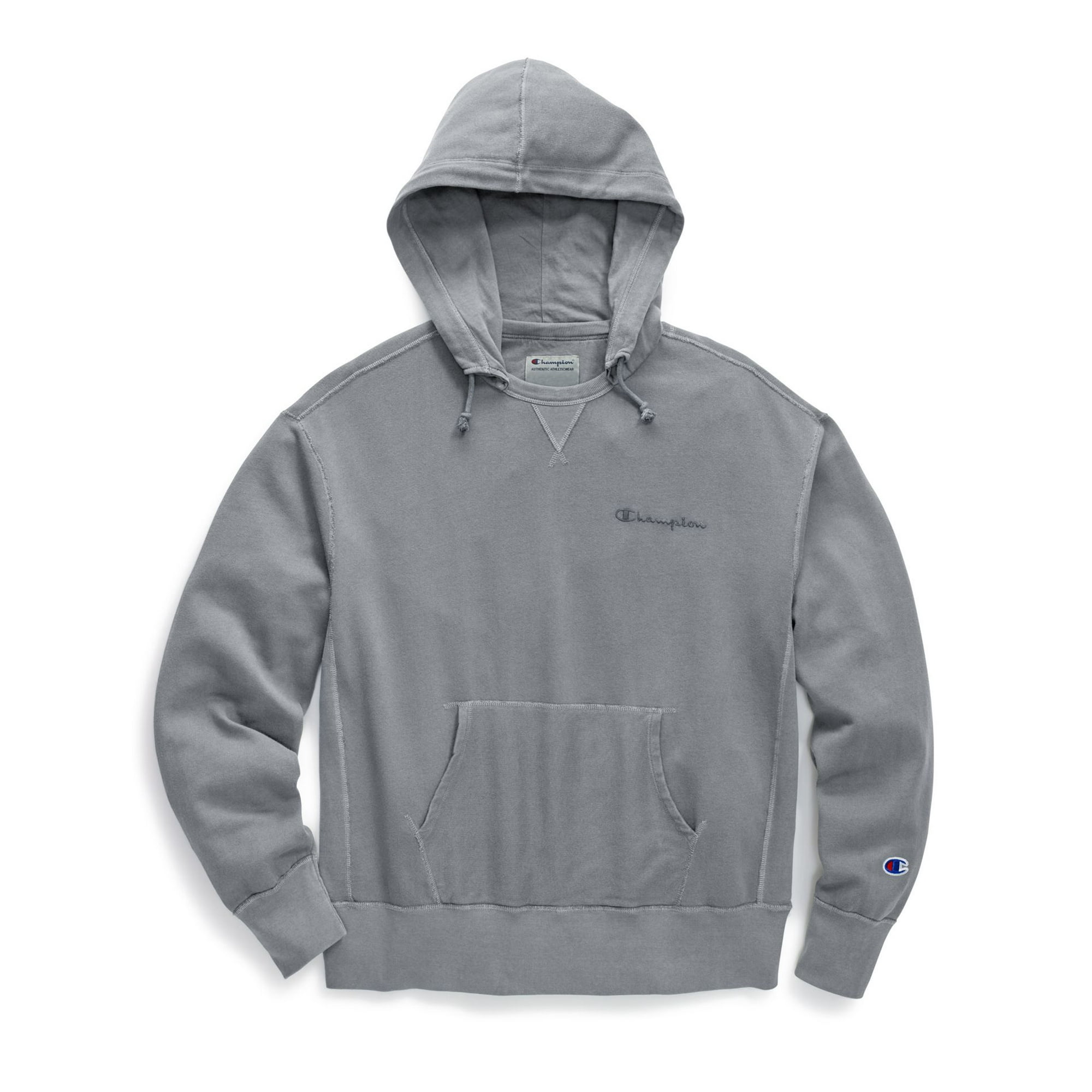 Champion Mens Vintage Dye Fleece Pullover Hoodie, L, Embroidered
