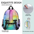 thumbnail image 5 of Rainbow Tie Dye Swirl Pattern Backpack for School,Cute School Bag,Schoolbag with Adjustable Shoulder Straps & Padded Back,15.25"x11.5"x5.25", 5 of 5