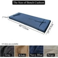 thumbnail image 2 of 48 x 14 Inch Piano Bench Cushions for Indoor Furniture with Ties Non Slip Kitchen Dining Room Bench seat Cushion for Shoe Storage Ottoman Window Settee Pad, Gray, 2 of 11