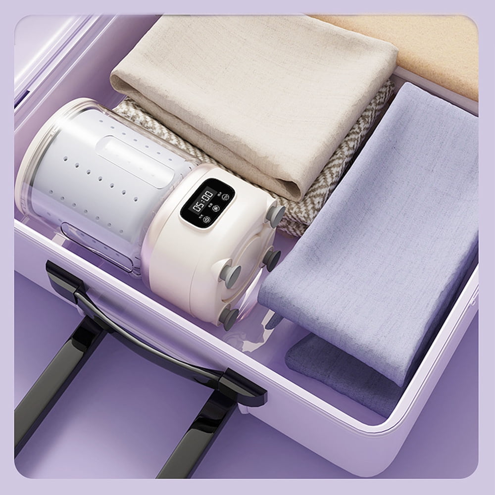 2L Underwear Washing Machine Portable Washer and Spin Dryer Combo Mini Washing Rechargeable Cordless Washing Deep Cleans Small Clothes for Travel