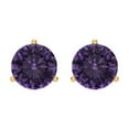 thumbnail image 3 of Clara Pucci 4Ct Alexandrite Round Cut VVS1 Screw Back Stud 18k Solid hypoallergenic Gold Designer Earrings For June, 3 of 7
