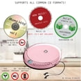 thumbnail image 2 of Reproductor de CD Deluxe Products portátil rosa con antideslizante y accesorios, 2 of 7