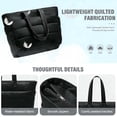 thumbnail image 6 of Gocvo Tote Bag for Women, Large Capacity Lightweight Puffer Bag, Waterproof Shoulder Bag for Women for Daily Travel, Gym, Work(Black), 6 of 9