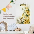 thumbnail image 6 of FMSHPON Yellow Rose Retro Romantic Music Clipboard Hardboard Wood Nursing Clip Board and Pull for Standard A4 Letter 13x9 inches, 6 of 7