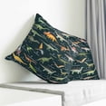 thumbnail image 3 of Green Dinosaur Pillow Covers 16x16 Inch Decorative Throw Pillow Cover, Vintage Letters Farm Animals Sofa Pillowcases Accent Cushion Case Home Decor Bedroom Living Room, 3 of 6