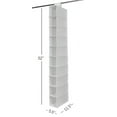 thumbnail image 3 of Mainstays 10 Shelf Hanging Closet Storage Shoe Organizer for Shoes, Non Woven, Arctic White, 3 of 9