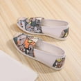 thumbnail image 5 of ZTTD Fashion Four Seasons Women Casual Shoes Flat Bottom Round Toe Shallow Mouth Lightweight Cartoon Painted Cat Pattern, 5 of 8