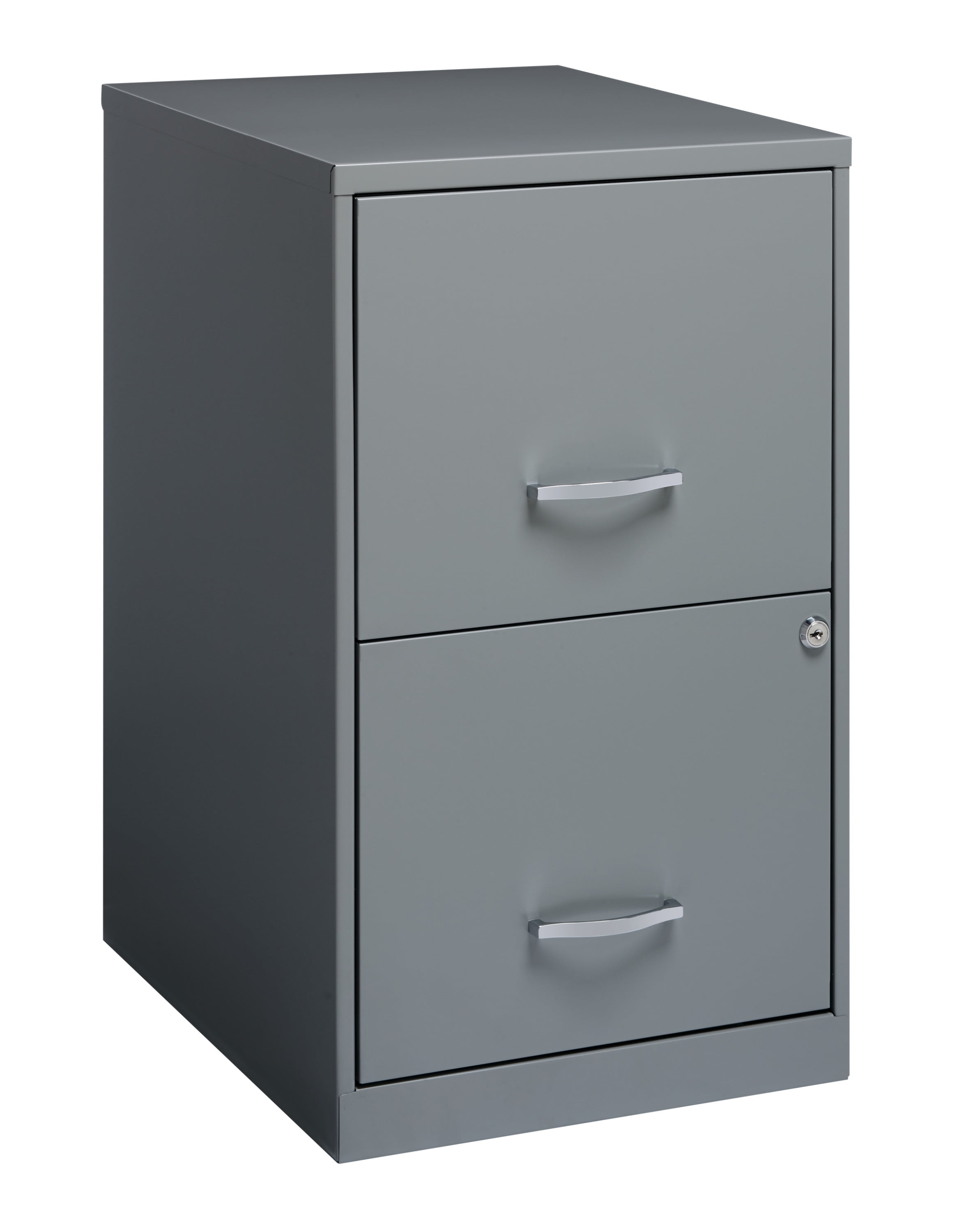 Space Solutions 18 2 Drawer Metal File Cabinet Platinum Gray