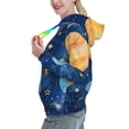 thumbnail image 2 of Salouo Planets And Stars1 Pattern Hoodie Sweatshirts for Women, Autumn Pullover Hoodie Workout Sweat Women's Long Sleeve Preppy Sweatshirts-X-Large, 2 of 7