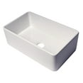 thumbnail image 6 of ALFI brand ABF3018 30" White Thin Wall Single Bowl Smooth Apron Fireclay Kitchen Farm Sink, 6 of 10