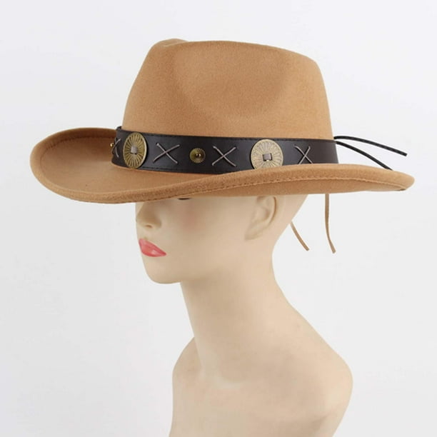 TISHITA Cowboy Hat Novelty Sunhat Decor Wide Brim Comfortable