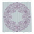 thumbnail image 2 of Ambesonne Vintage Shower Curtain, Old Fashion Floral Boho Art, 69"Wx84"L, Grey Pink, 2 of 4