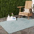 thumbnail image 2 of SAFAVIEH Courtyard Clodagh Medallion Indoor/Outdoor Area Rug, Aqua/Grey, 2'7" x 5', 2 of 13