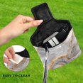 thumbnail image 4 of Haosy Marble Texture Golf Mallet Putter Cover Strong Magnetic Leather Golf Club Headcover Closure, 4 of 7