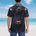 thumbnail image 6 of Daiia Majestic Black Yak Hawaiian Shirt for Men Gentle Cotton Regular Short Sleeve Casual-Large, 6 of 9