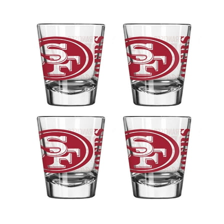 Logo Brands San Francisco 49ers 4-Pack 2oz. Shot Glass Set