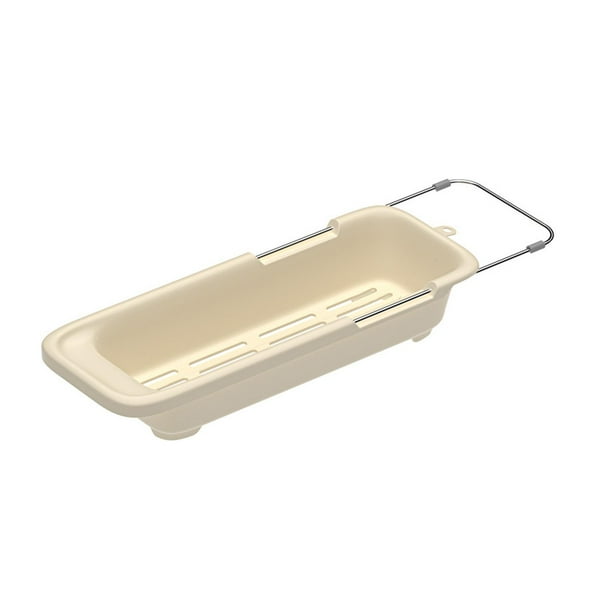 Rejilla para escurrir para fregadero de cocina, organizador telescópico para fregadero de cocina, escurridor, estante escurridor para utensilios